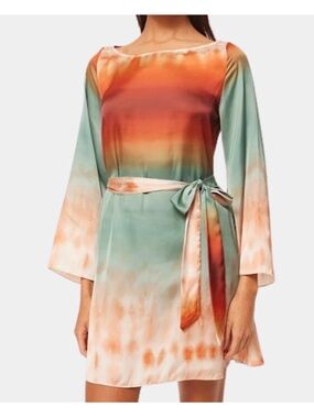 Misa Los Angeles Women’s Twiggy Satin Dress in Carnelian Ombre Size Small